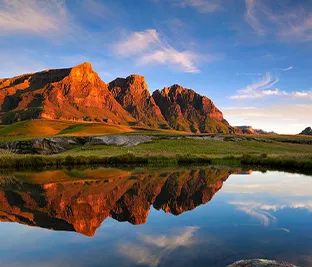 Mountains and beach